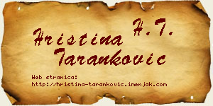 Hristina Taranković vizit kartica
